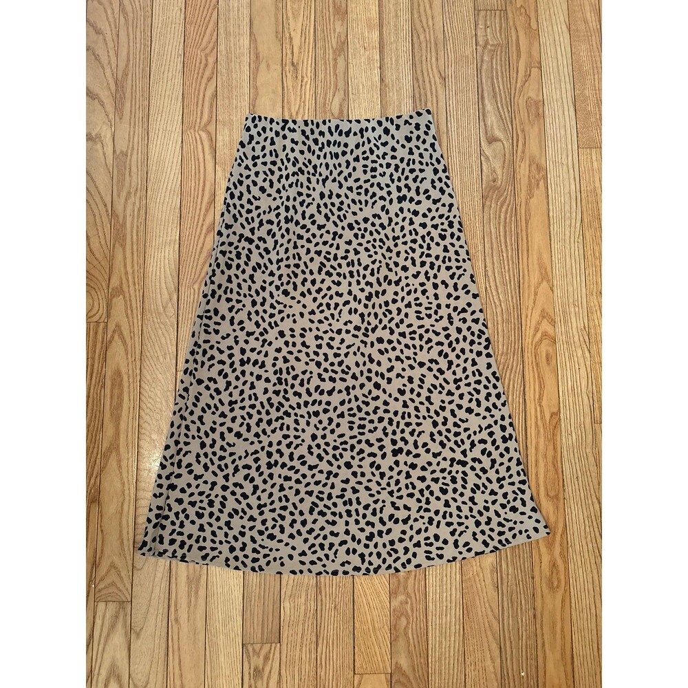Midi skirt animal print leopard cheetah black professional teacher casual party